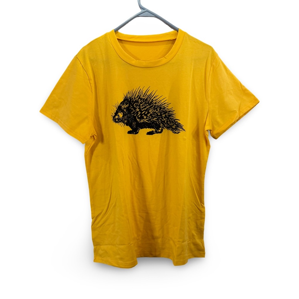 Yellow Porcupine Graphic T-Shirt